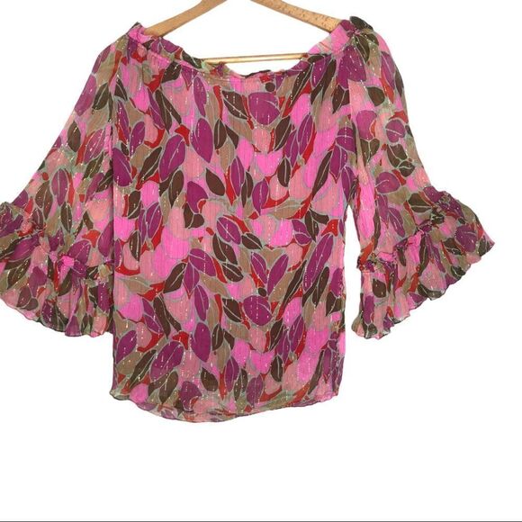 Milly blouse, Pink Floral size XS - Picture 3 of 9